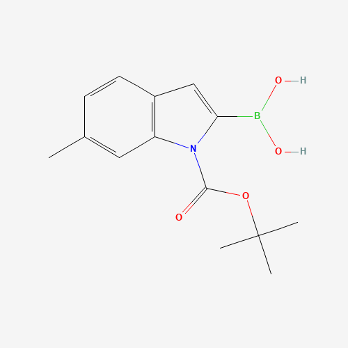 1-BOC-6-METHYLINDOLE-2-BORONIC ACID (CAS: 850568-51-3) - Chemical Structure and Molecular Formula 