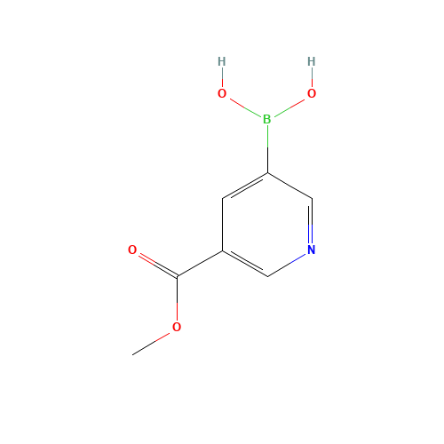 [5-(METHOXYCARBONYL)PYRIDIN-3-YL]BORONIC ACID (CAS: 871329-53-2) - Chemical Structure and Molecular Formula 