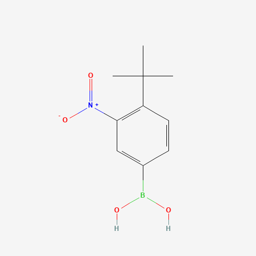 4-TERT-BUTYL-3-NITROBENZENEBORONIC ACID (CAS: 871329-54-3) - Chemical Structure and Molecular Formula 