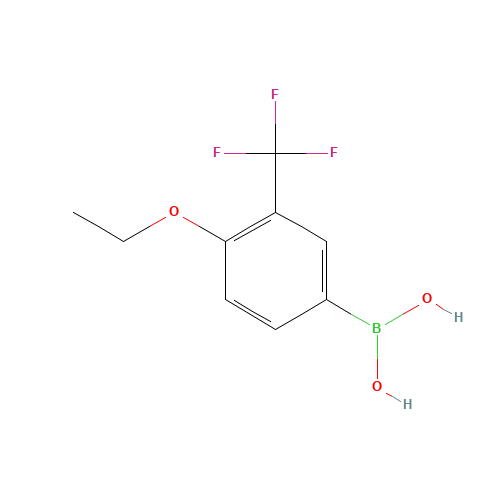 4-ETHOXY-3-(TRIFLUOROMETHYL)BENZENEBORONIC ACID (CAS: 871329-83-8) - Chemical Structure and Molecular Formula 