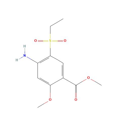 Methyl 4-amino-5-ethylsulfonyl-2-methoxybenzoate (CAS: 80036-89-1) - Chemical Structure and Molecular Formula 