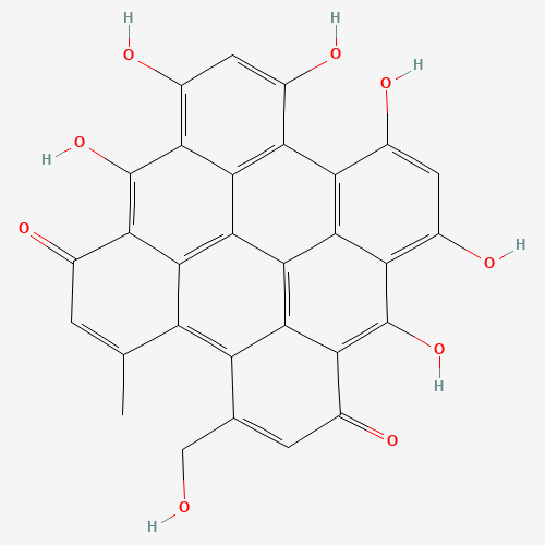Pseudohypericin (CAS: 55954-61-5) - Chemical Structure and Molecular Formula 