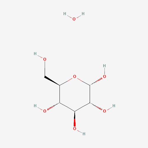 D(+)-GLUCOSE MONOHYDRATE (CAS: 14431-43-7) - Chemical Structure and Molecular Formula 