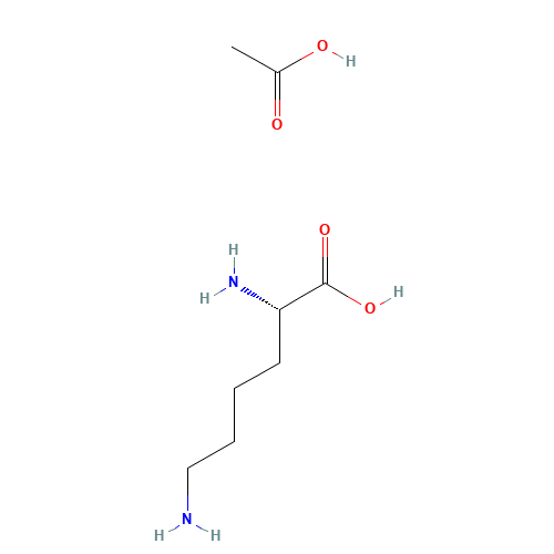 L-Lysine monoacetate (CAS: 57282-49-2) - Chemical Structure and Molecular Formula 