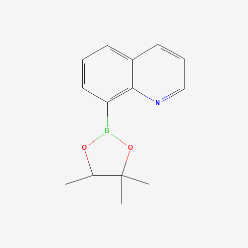 QUINOLINE-8-BORONIC ACID,PINACOL ESTER (CAS: 190788-62-6) - Chemical Structure and Molecular Formula 