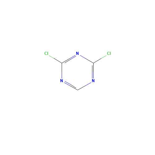 2,4-DICHLORO-1,3,5-TRIAZINE (CAS: 2831-66-5) - Chemical Structure and Molecular Formula 