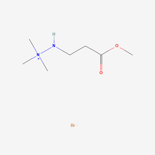 PROPANOIC ACID,3-(2,2,2-TRIMETHYLHYDRAZINYL)-,METHYL ESTER BROMIDE (CAS: 106966-25-0) - Chemical Structure and Molecular Formula 