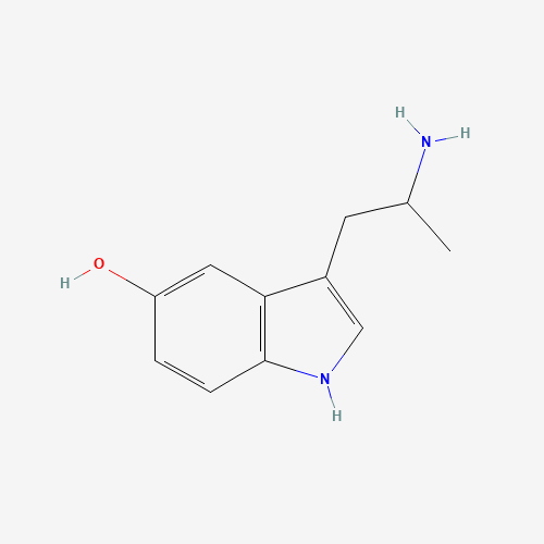 ALPHA-METHYL-5-HYDROXYTRYPTAMINE MALEATE (CAS: 304-52-9) - Chemical Structure and Molecular Formula 