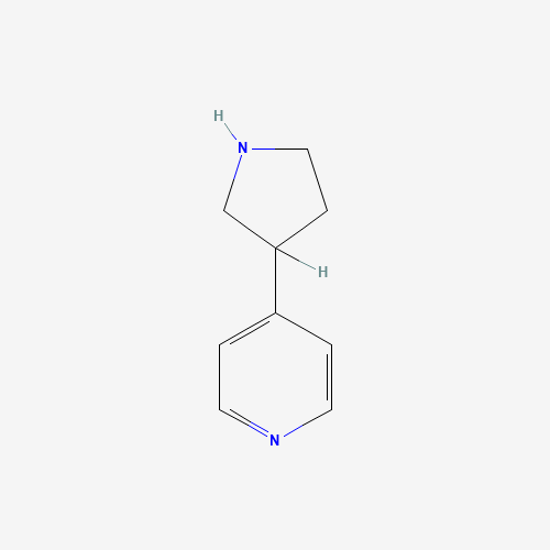 4-PYRROLIDIN-3-YL-PYRIDINE (CAS: 150281-47-3) - Chemical Structure and Molecular Formula 
