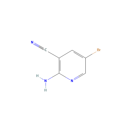2-AMINO-5-BROMO-NICOTINONITRILE (CAS: 709652-82-4) - Chemical Structure and Molecular Formula 