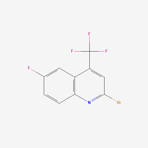 2-Bromo-6-fluoro-4-(trifluoromethyl)quinoline (CAS: 596845-30-6) - Chemical Structure and Molecular Formula 