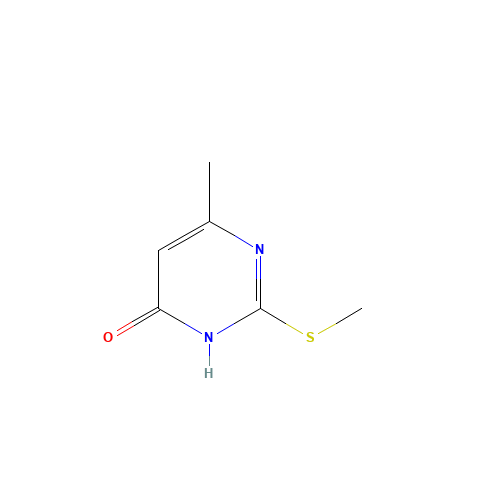 6-Methyl-2-(methylthio)pyrimidin-4-ol (CAS: 6328-58-1) - Chemical Structure and Molecular Formula 