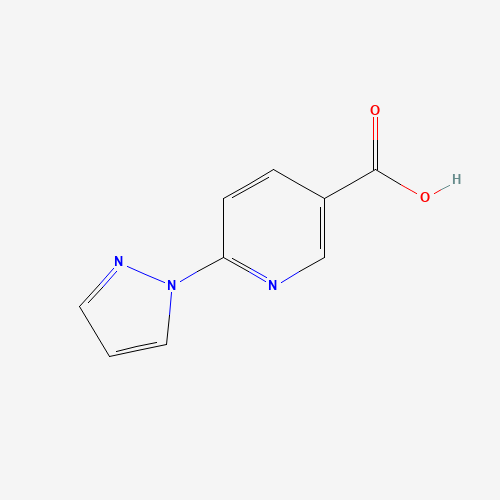 6-(1H-Pyrazol-1-yl)nicotinic acid (CAS: 253315-22-9) - Chemical Structure and Molecular Formula 