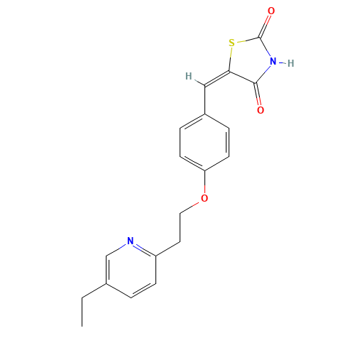 5-{4-[2-(5-Ethyl-2-pyridinyl)ethoxyl]benzyldene}-2,4-thiazolidinedione (CAS: 144809-28-9) - Related Chemical Product