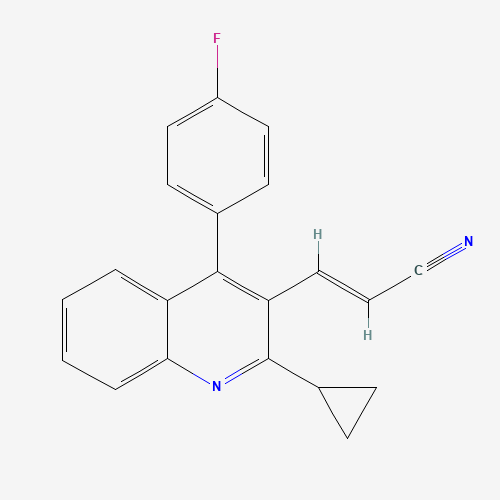 (E)-3-[2-Cyclopropyl-4-(4-fluorophenyl)-3-quinolinyl]-2-propenenitrile (CAS: 256431-72-8) - Related Chemical Product