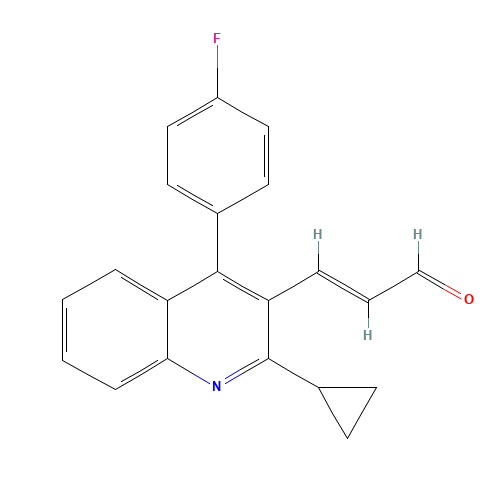 (E)-3-[2-Cyclopropyl-4-(4-fluorophenyl)-3-quinolinyl-2-propenal (CAS: 148901-68-2) - Related Chemical Product