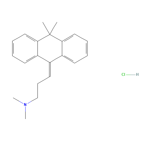 Melitracen hydrochloride (CAS: 10563-70-9) - Chemical Structure and Molecular Formula 