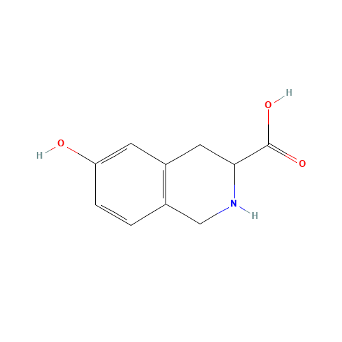 6-HYDROXY-1,2,3,4-TETRAHYDRO-ISOQUINOLINE-3-CARBOXYLIC ACID (CAS: 76824-99-2) - Chemical Structure and Molecular Formula 