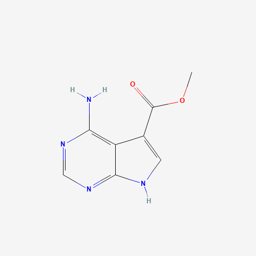 1H-Pyrrolo[2,3-d]pyrimidine-5-carboxylicacid,4-amino-,methylester(9CI) (CAS: 126149-77-7) - Chemical Structure and Molecular Formula 