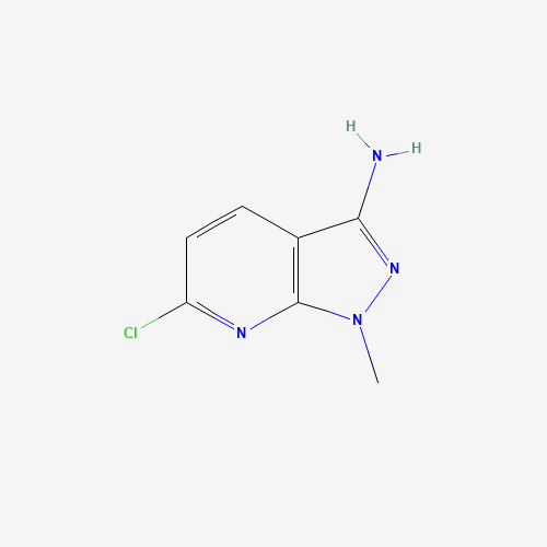 6-chloro-1-methyl-1H-pyrazolo[3,4-b]pyridin-3-amine (CAS: 1076197-93-7) - Chemical Structure and Molecular Formula 