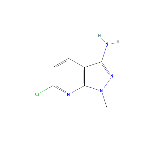 6-chloro-1-methyl-1H-pyrazolo[3,4-b]pyridin-3-amine (CAS: 1076197-93-7) - Chemical Structure and Molecular Formula 