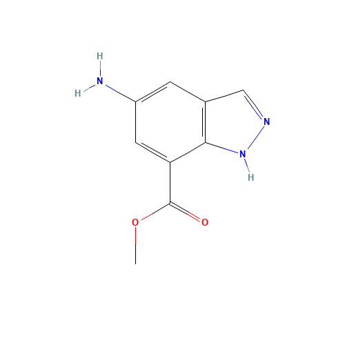 5-AMINO-1H-INDAZOLE-7-CARBOXYLIC ACID METHYL ESTER (CAS: 885272-08-2) - Chemical Structure and Molecular Formula 