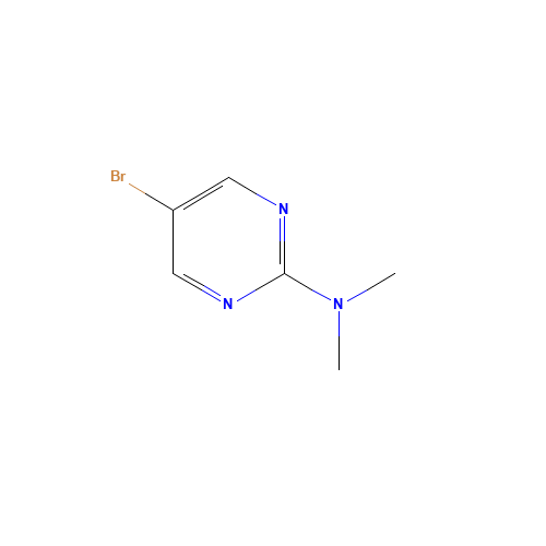 5-BROMO-2-(DIMETHYLAMINO)PYRIMIDINE (CAS: 38696-21-8) - Chemical Structure and Molecular Formula 