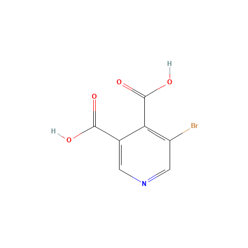 5-Bromopyridine-3,4-dicarboxylic acid (CAS: 90325-36-3) - Chemical Structure and Molecular Formula 