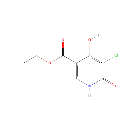 5-Chloro-4,6-dihydroxynicotinic acid ethyl ester (CAS: 846541-71-7) - Chemical Structure and Molecular Formula 