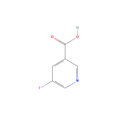 5-IODONICOTINIC ACID (CAS: 15366-65-1) - Chemical Structure and Molecular Formula 
