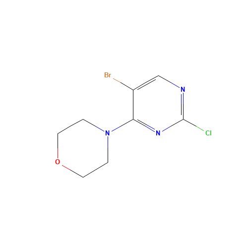 5-bromo-2-chloro-4-morpholinopyrimidine (CAS: 139502-01-5) - Chemical Structure and Molecular Formula 