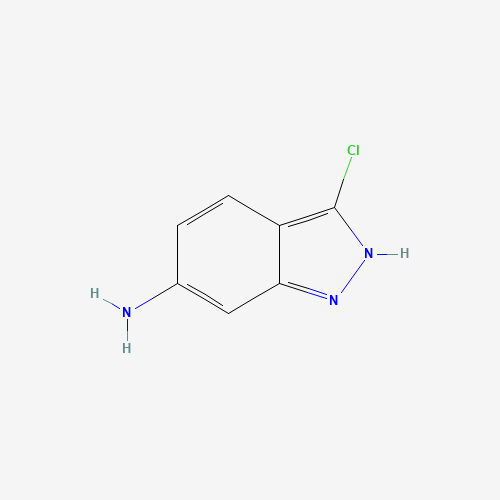 6-AMINO-3-CHLORO (1H)INDAZOLE (CAS: 21413-23-0) - Chemical Structure and Molecular Formula 