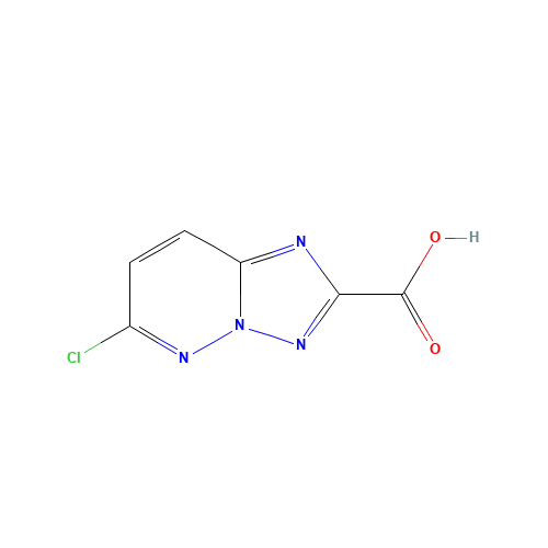 6-CHLORO-[1,2,4]TRIAZOLO[1,5-B]PYRIDAZINE-2-CARBOXYLIC ACID (CAS: 215530-62-4) - Chemical Structure and Molecular Formula 