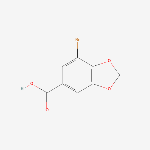 7-bromobenzo[d][1,3]dioxole-5-carboxylic acid (CAS: 66799-93-7) - Chemical Structure and Molecular Formula 