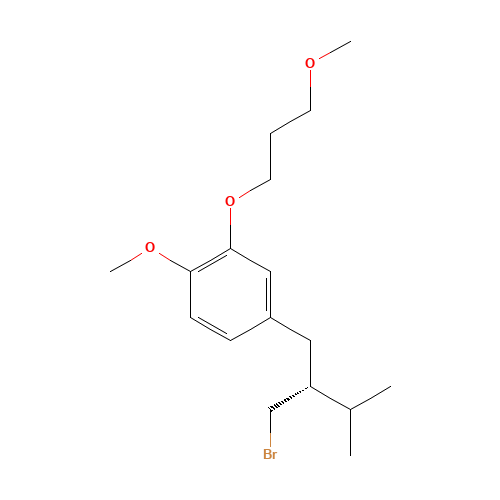 2-(3-Methoxypropoxy)-4-((R)-2-(bromomethyl)-3-methylbutyl)-1-methoxybenzene (CAS: 172900-69-5) - Related Chemical Product