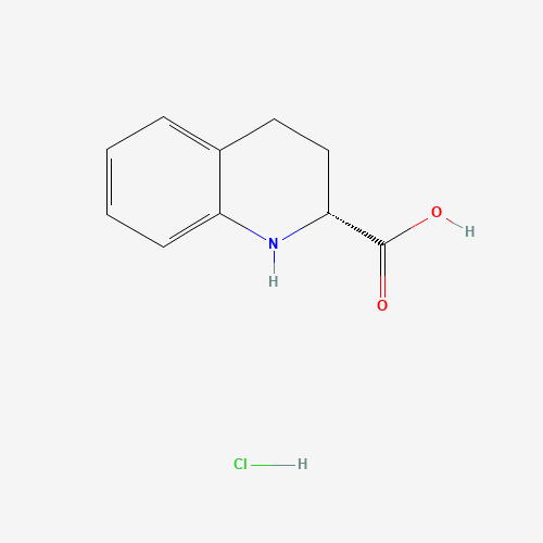 D-1,2,3,4-TETRAHYDRO-QUINOLINE-2-CARBOXYLIC ACID HYDROCHLORIDE (CAS: 75433-76-0) - Chemical Structure and Molecular Formula 