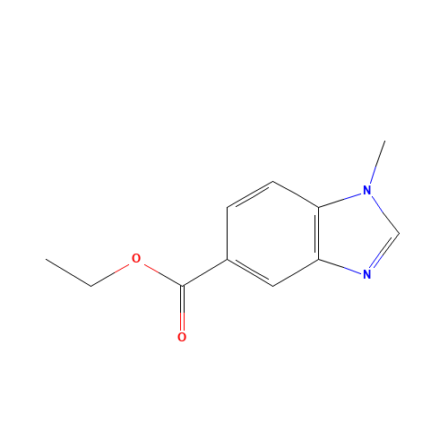 Ethyl 1-methyl-1H-benzimidazole-5-carboxylate (CAS: 53484-19-8) - Chemical Structure and Molecular Formula 