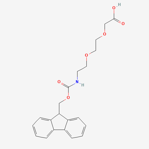 [2-[2-(Fmoc-amino)ethoxy]ethoxy]acetic acid (CAS: 166108-71-0) - Chemical Structure and Molecular Formula 