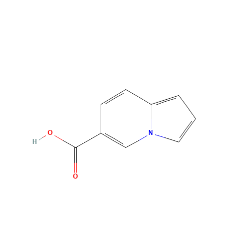 indolizine-6-carboxylic acid (CAS: 588720-42-7) - Chemical Structure and Molecular Formula 