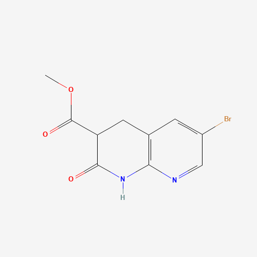 METHYL 6-BROMO-2-OXO-1,2,3,4-TETRAHYDRO-1,8-NAPHTHYRIDINE-3-CARBOXYLATE (CAS: 335031-10-2) - Chemical Structure and Molecular Formula 