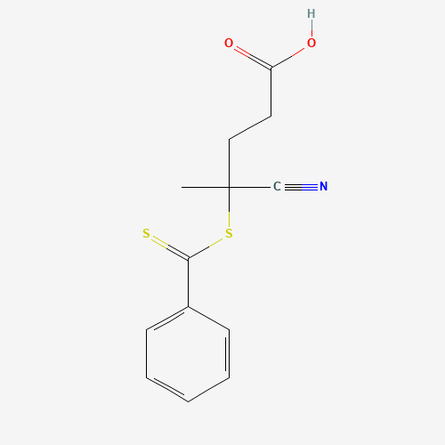 4-CYANO-4-(THIOBENZOYLTHIO)PENTANOIC ACID (CAS: 201611-92-9) - Chemical Structure and Molecular Formula 