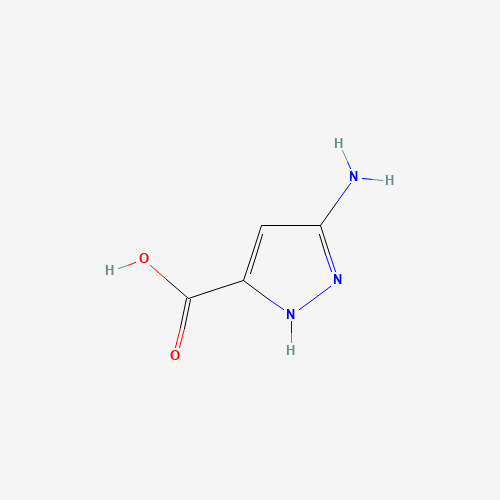 1H-Pyrazole-3-carboxylicacid,5-amino- (CAS: 124004-31-5) - Chemical Structure and Molecular Formula 