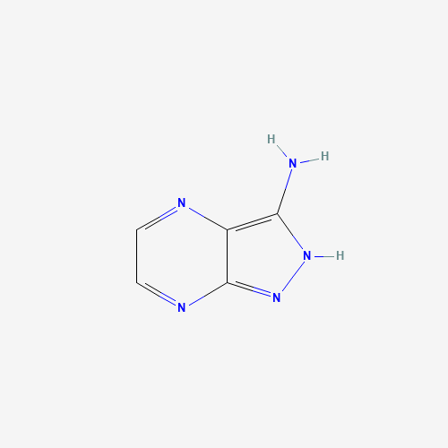 1H-PYRAZOLO[3,4-B]PYRAZIN-3-AMINE (CAS: 81411-64-5) - Chemical Structure and Molecular Formula 
