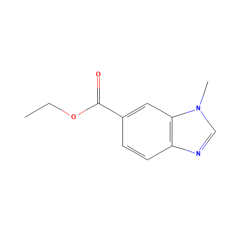 METHYL 1-METHYL-1H-BENZIMIDAZOLE-6-CARBOXYLATE (CAS: 53484-20-1) - Chemical Structure and Molecular Formula 