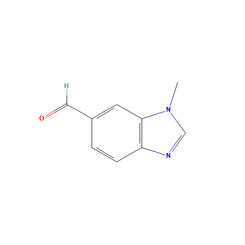 1H-Benzimidazole-6-carboxaldehyde,1-methyl-(9CI) (CAS: 181867-19-6) - Chemical Structure and Molecular Formula 