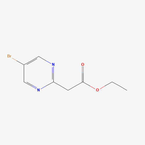 (5-Bromopyrimidin-2-yl)acetic acid ethyl ester (CAS: 1134327-91-5) - Chemical Structure and Molecular Formula 