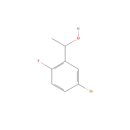 1-(5-Bromo-2-fluorophenyl)ethanol (CAS: 552331-15-4) - Chemical Structure and Molecular Formula 