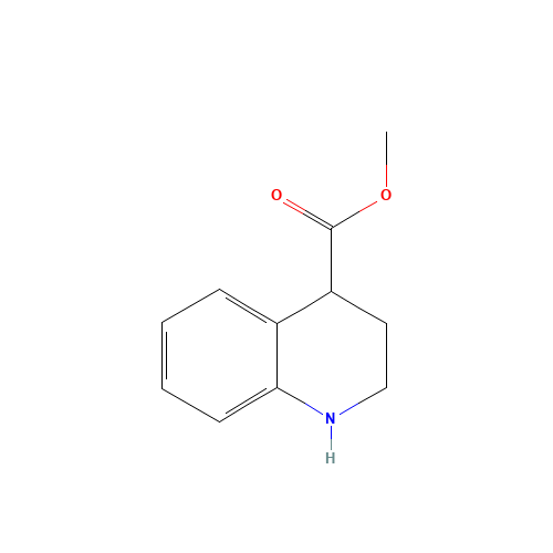 METHYL 1,2,3,4-TETRAHYDROQUINOLINE-4-CARBOXYLATE (CAS: 68066-85-3) - Chemical Structure and Molecular Formula 