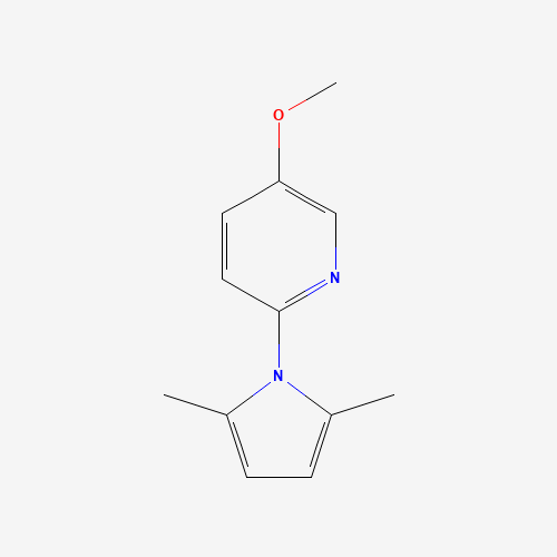 5-METHOXY-2-(2,5-DIMETHYL-1H-PYRROL-1-YL)PYRIDINE (CAS: 638352-78-0) - Chemical Structure and Molecular Formula 
