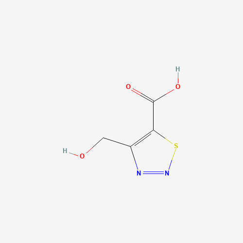 1,2,3-Thiadiazole-5-carboxylic acid,4-(hydroxymethyl)-(9CI) (CAS: 183304-68-9) - Chemical Structure and Molecular Formula 